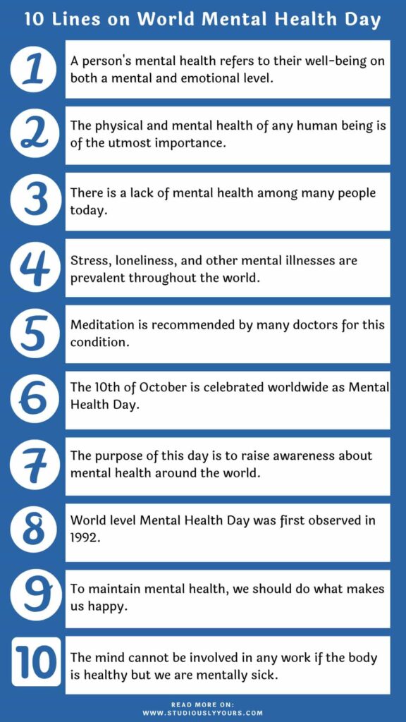 10 Lines on World Mental Health Day