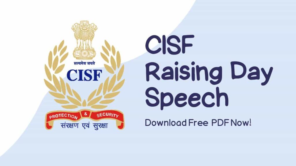 CISF Raising Day Speech