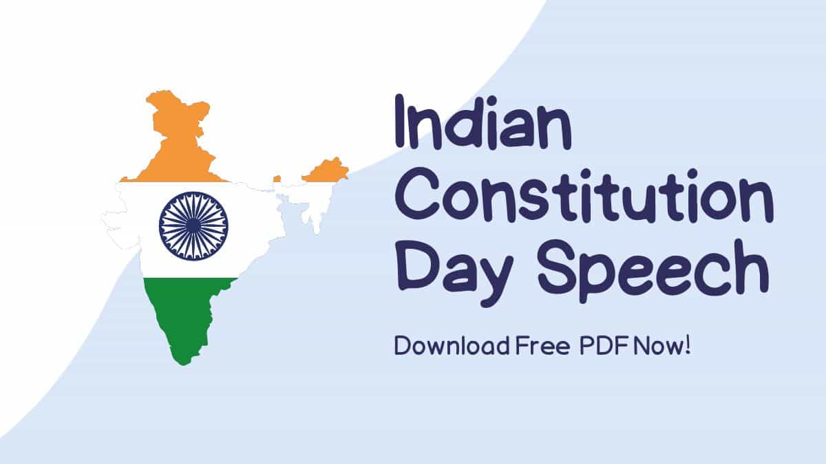 Indian Constitution Day Speech in English and Hindi [PDF]