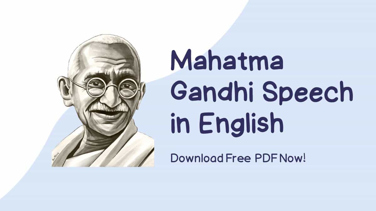 mahatma gandhi speech in english for students pdf