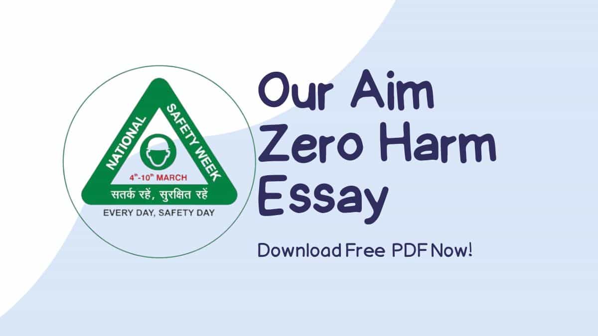 safety essay on our aim zero harm in english