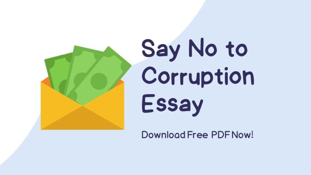 Say No to Corruption Essay