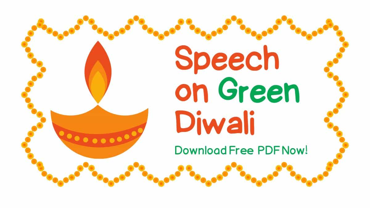 speech on green diwali in english