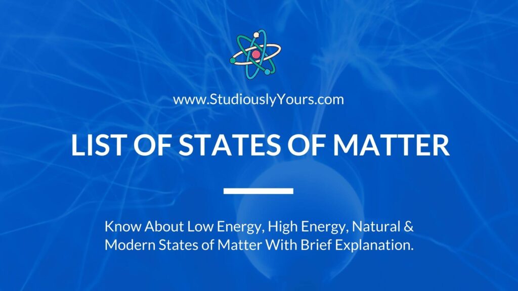 States of Matter List