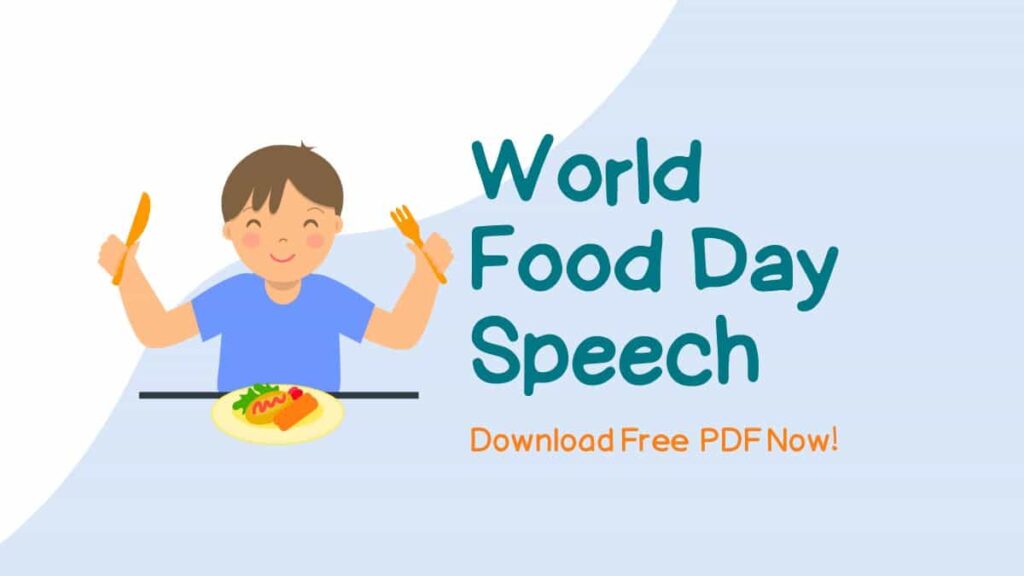 World Food Day Speech