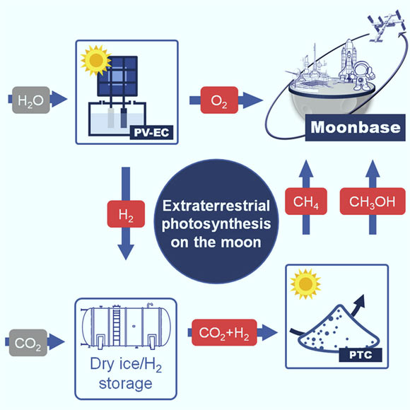 extraterrestrial photosynthesis on moon