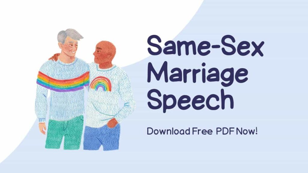 same sex marriage speech